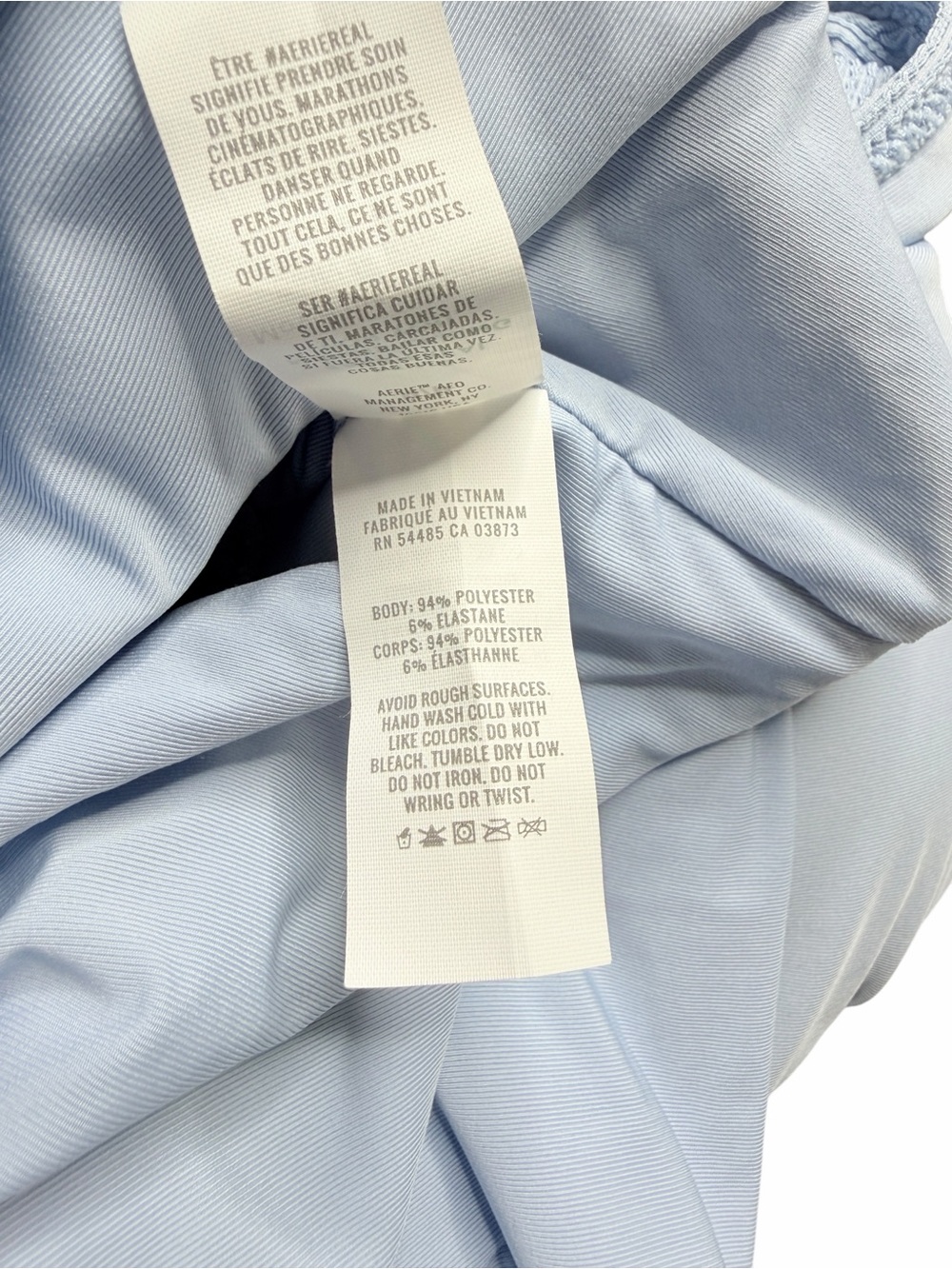 Aerie Bathing Suit Baby Blue One Piece Size M - Picture 3 of 4